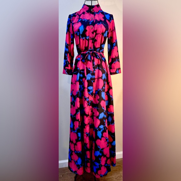 Banana Republic Long Maxi Floral Wrap Shirt Dress. Like new condition. S… - Picture 11 of 16